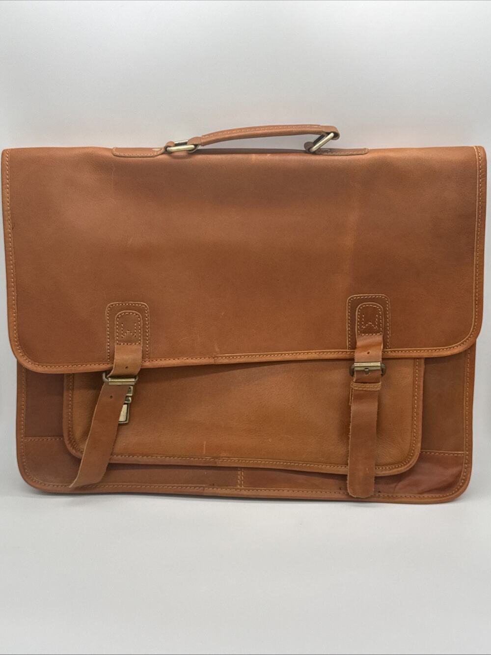 16" Handmade Leather Messenger Bag Laptop Briefcase Vintage Satchel Shoulder Bag